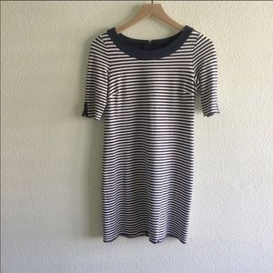 Banana Republic navy and white striped dress 2P
